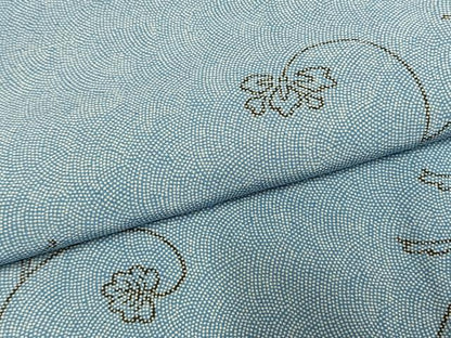 平和屋着物●江戸小紋　花唐草文　正絹　逸品　AABM8598fy