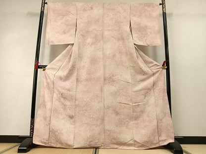 平和屋着物●上質な小紋　霞文　正絹　逸品　未使用　AABM8612fy