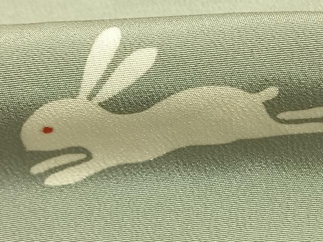 平和屋着物●長襦袢　無双仕立て　兎　高島屋扱い　正絹　逸品　AABM8617fy