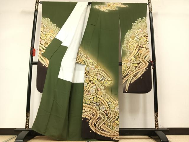平和屋着物●豪華振袖　絞り　辻が花　暈し染め　正絹　逸品　AABM8629fy