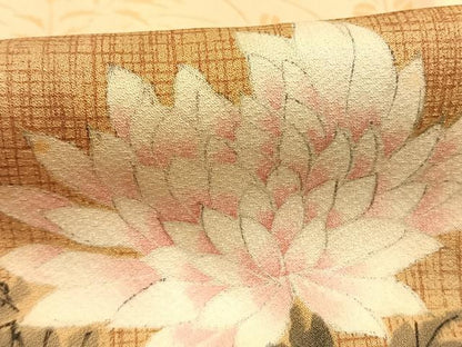 平和屋着物●訪問着　地紙花文　金彩　正絹　逸品　AABM8632fy