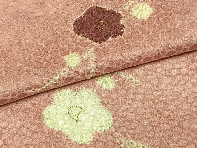 平和屋着物●上質な小紋　絞り　枝梅文　暈し染め　金彩　正絹　逸品　AABM8649fy