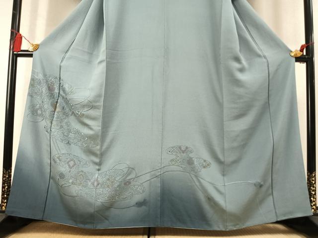 平和屋着物●中国三大刺繍　スワトウ刺繍　汕頭刺繍　総刺繍　訪問着　吉祥花鳥文　暈し染め　やまと誂製　正絹　逸品　AABM8656fy