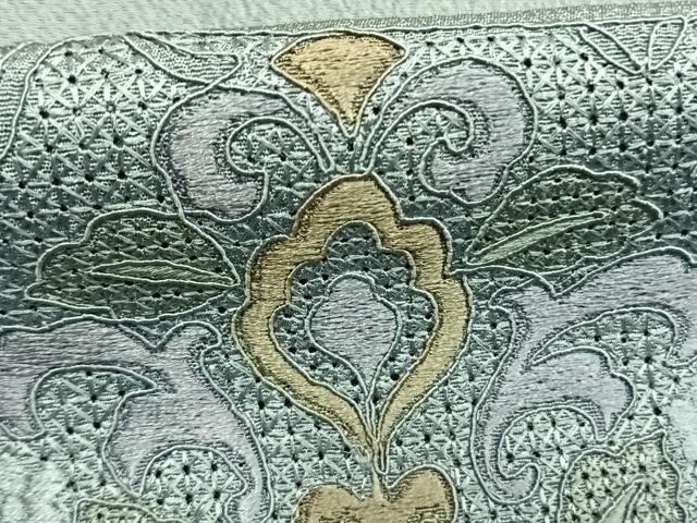 平和屋着物●中国三大刺繍　スワトウ刺繍　汕頭刺繍　総刺繍　訪問着　吉祥花鳥文　暈し染め　やまと誂製　正絹　逸品　AABM8656fy