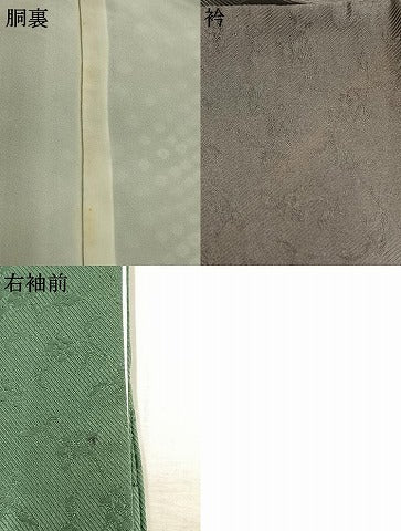 平和屋着物●訪問着　絞り　草花文　金彩　やまと誂製　正絹　逸品　AABM8658fy