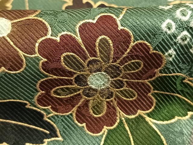 平和屋着物●訪問着　絞り　草花文　金彩　やまと誂製　正絹　逸品　AABM8658fy
