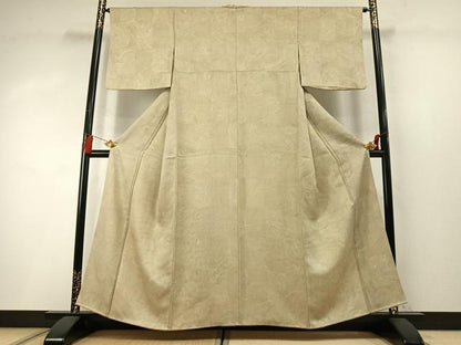 平和屋着物●上質な小紋　墨流し文様　正絹　逸品　AABM8659fy