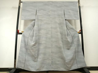 平和屋着物●上質な小紋　霞文　正絹　逸品　未使用　AABM8662fy