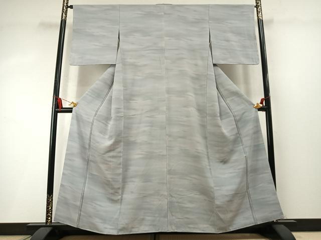 平和屋着物●上質な小紋　霞文　正絹　逸品　未使用　AABM8662fy