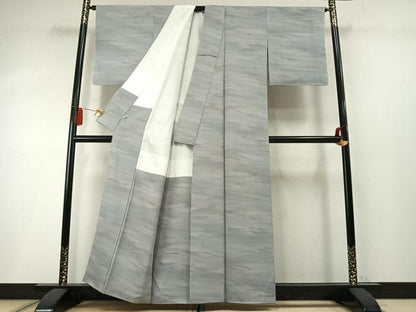 平和屋着物●上質な小紋　霞文　正絹　逸品　未使用　AABM8662fy