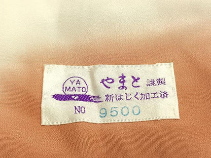 平和屋着物●訪問着　作家物　駒刺繍　花冊子文　暈し染め　金銀彩　やまと誂製　正絹　逸品　AABM8664fy
