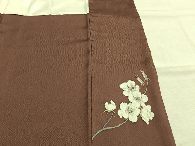 平和屋着物●二代目清次郎　手描き　訪問着　枝花文　正絹　逸品　AABM8667fy