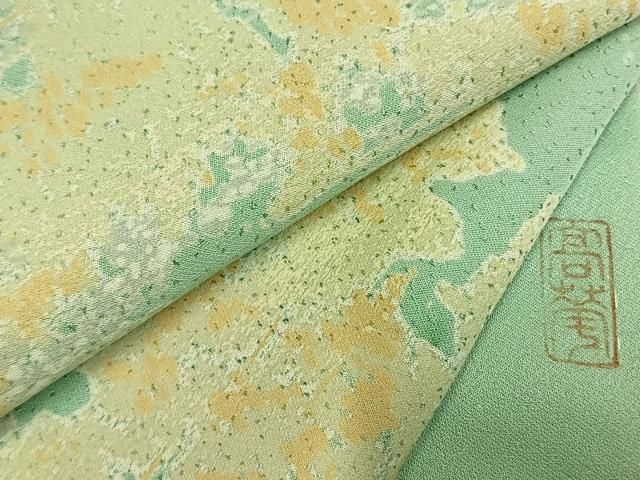平和屋着物●上質な小紋　作家物　樹林文　正絹　逸品　AABM8673fy