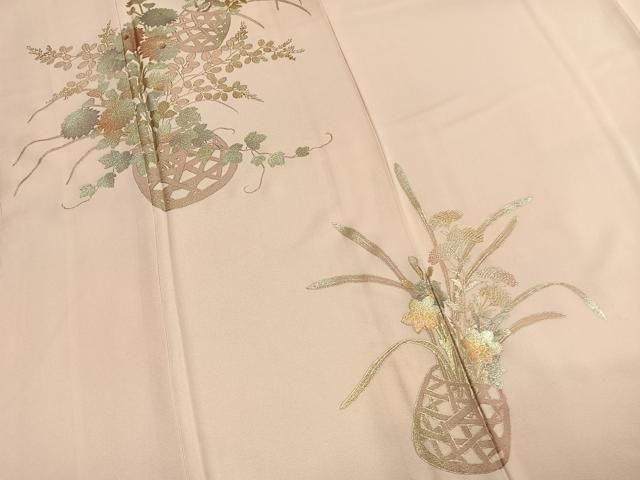 平和屋着物●金彩友禅　卓越技能者・名工・和田光正　訪問着　草花文　金銀彩　正絹　逸品　AABM8686fy