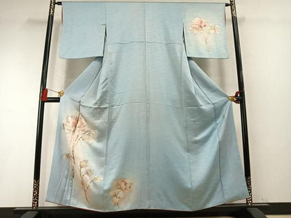 平和屋着物●金彩友禅　卓越技能者・名工・和田光正　訪問着　枝花文　暈し染め　金銀彩　正絹　逸品　AABM8687fy