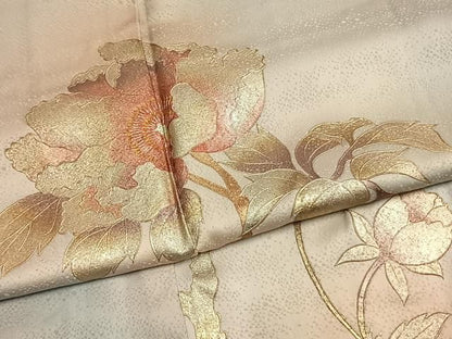 平和屋着物●金彩友禅　卓越技能者・名工・和田光正　訪問着　枝花文　暈し染め　金銀彩　正絹　逸品　AABM8687fy