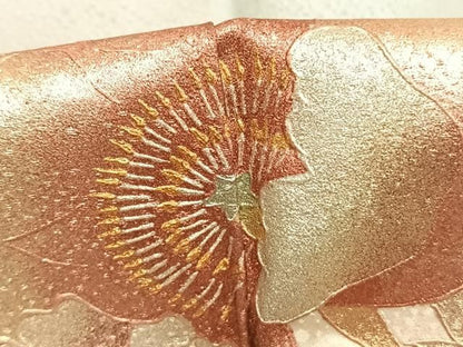 平和屋着物●金彩友禅　卓越技能者・名工・和田光正　訪問着　枝花文　暈し染め　金銀彩　正絹　逸品　AABM8687fy