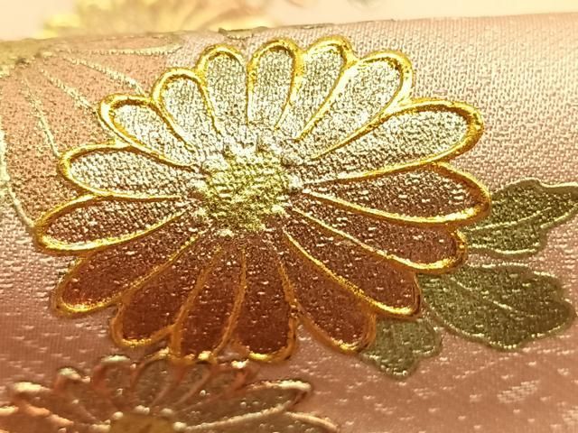 平和屋着物●金彩友禅　卓越技能者・名工・和田光正　訪問着　草花文　暈し染め　金銀彩　正絹　逸品　AABM8692fy