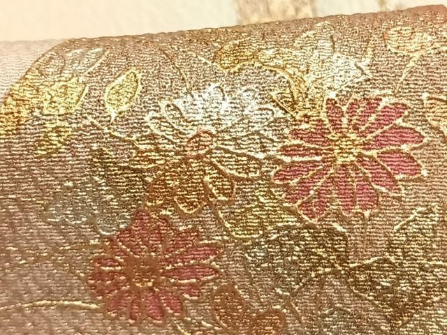 平和屋着物●金彩友禅　卓越技能者・名工・和田光正　訪問着　陶器花文　暈し染め　金銀彩　正絹　逸品　AABM8701fy