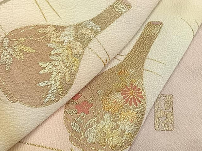 平和屋着物●金彩友禅　卓越技能者・名工・和田光正　訪問着　陶器花文　暈し染め　金銀彩　正絹　逸品　AABM8701fy