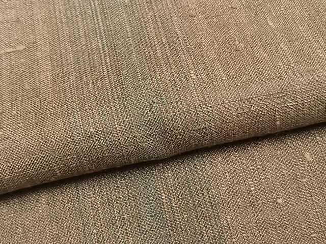 平和屋着物●上質な紬　珈琲染め　間道　正絹　逸品　未使用　AABM8706fy