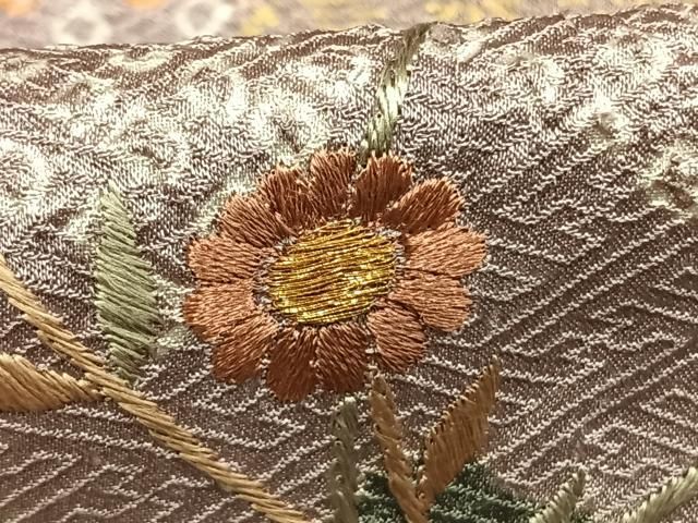 平和屋着物●訪問着　絞り　刺繍　雪輪花文　金銀糸　金彩　三越扱い　正絹　逸品　未使用　AABM8712fy