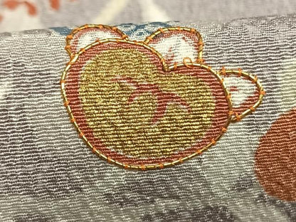 平和屋着物●訪問着　駒刺繍　草花文　暈し染め　金彩　正絹　逸品　AABM8714fy