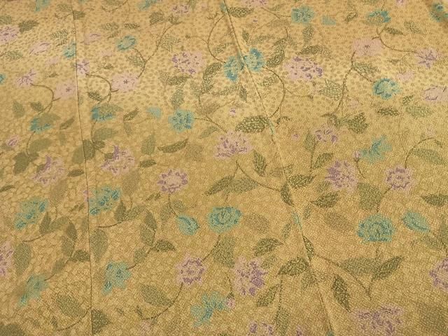 平和屋着物●訪問着　草花文　暈し染め　正絹　逸品　AABM8721fy
