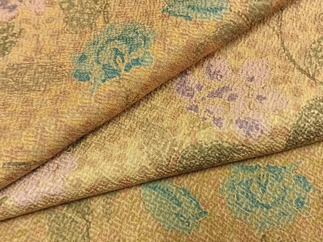 平和屋着物●訪問着　草花文　暈し染め　正絹　逸品　AABM8721fy