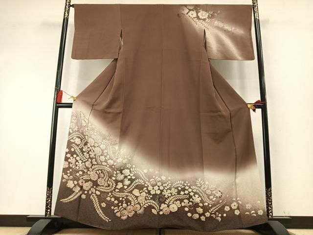 平和屋着物●訪問着　絞り　辻が花　暈し染め　正絹　逸品　AABM8726fy