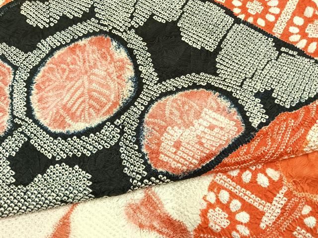 平和屋着物●豪華振袖　総絞り　扇面花文　正絹　逸品　AABM8730fy