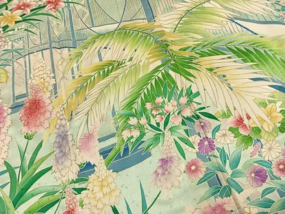 平和屋着物●豪華振袖　草花文　金彩　正絹　逸品　AABM8731fy