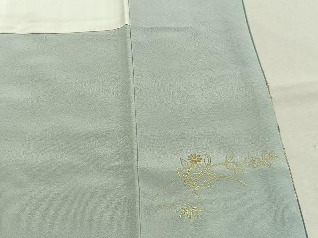 平和屋着物●訪問着　風景花文　暈し染め　金彩　正絹　逸品　AABM8738fy