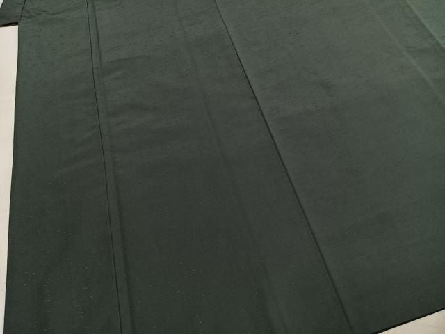 平和屋着物●男性　紬　色無地　青鈍色　正絹　逸品　AABM8741fy