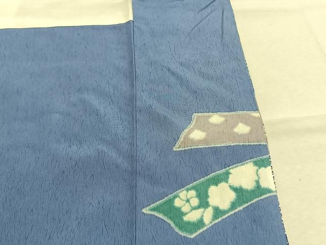 平和屋着物●豪華振袖　水晶染　熨斗花文　金彩　銀通し地　健勝苑扱い　正絹　逸品　AABM8749fy