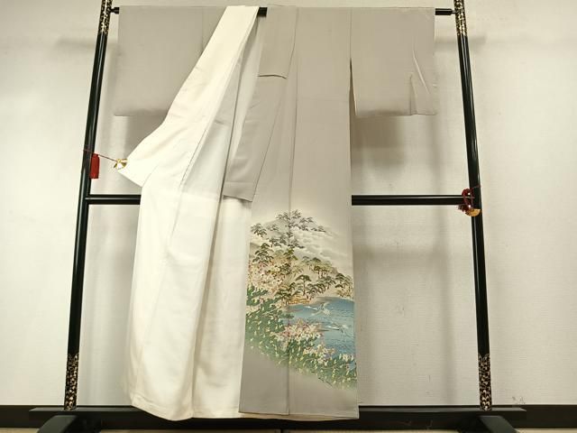 平和屋着物●本加賀友禅作家　茶谷孝志　色留袖　風景花鳥文　暈し染め　正絹　逸品　AABM8752fy