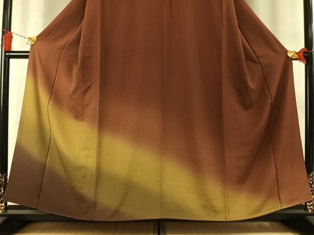 平和屋着物●訪問着　霞文　暈し染め　正絹　逸品　AABM8757fy
