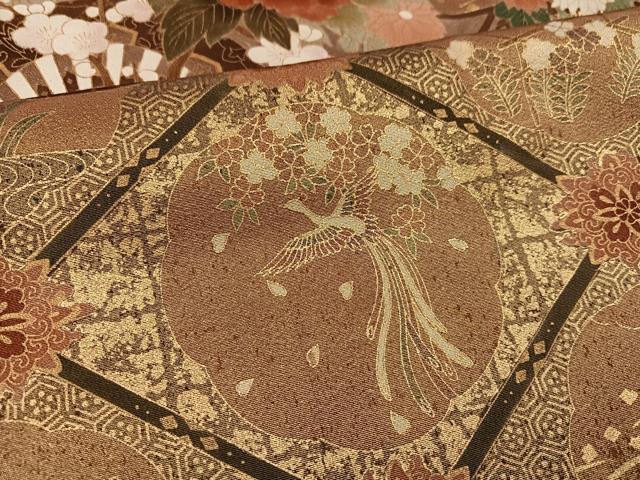 平和屋着物●豪華黒留袖　刺繍　花車文　金彩　仮絵羽　正絹　逸品　未使用　AABM8761ph