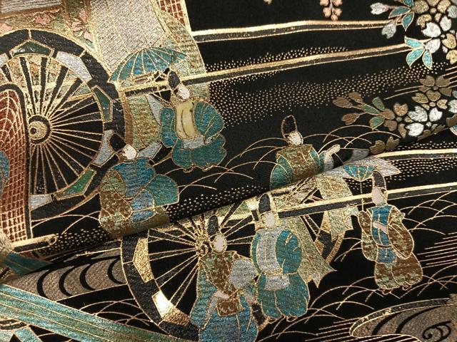 平和屋着物●豪華黒留袖　金彩螺鈿　秀匠苑　仮絵羽　正絹　逸品　未使用　AABM8764ph