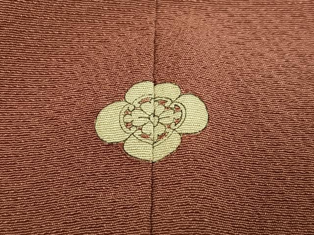 平和屋着物●銀座きしや　色無地　作家物　蘇芳香色　正絹　逸品　AABM8772ph