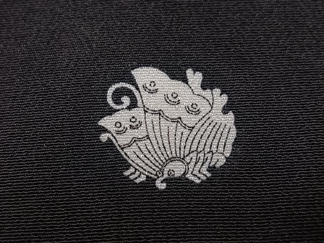 平和屋着物●豪華黒留袖　駒刺繍　草花文　金彩　三越扱い　正絹　逸品　AABM8779ph