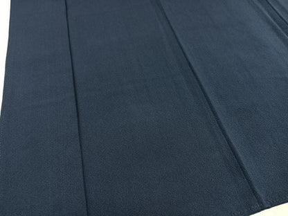 平和屋着物●上質な色無地　藍鉄色　正絹　逸品　AABM8788ph