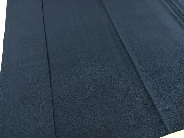 平和屋着物●上質な色無地　藍鉄色　正絹　逸品　AABM8788ph