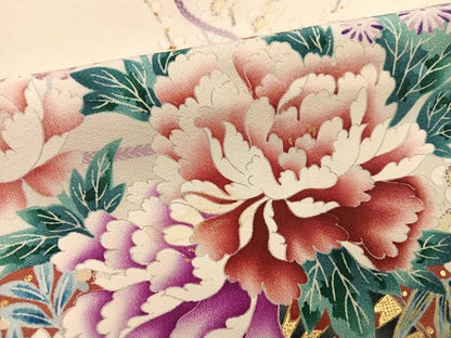 平和屋着物●豪華振袖　花車文　正絹　逸品　AABM8799ph