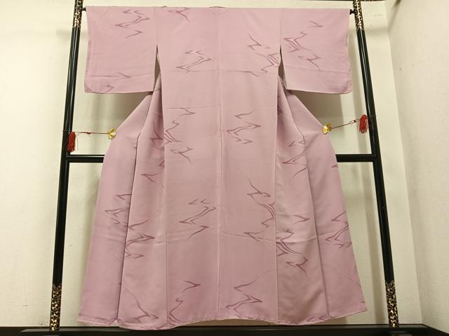 平和屋着物●上質な小紋　地紋起こし　霞文　正絹　逸品　未使用　AABM8803ph