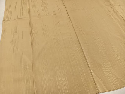 平和屋着物●上質な色無地　霞地紋　飴色　正絹　逸品　AABM8808ph