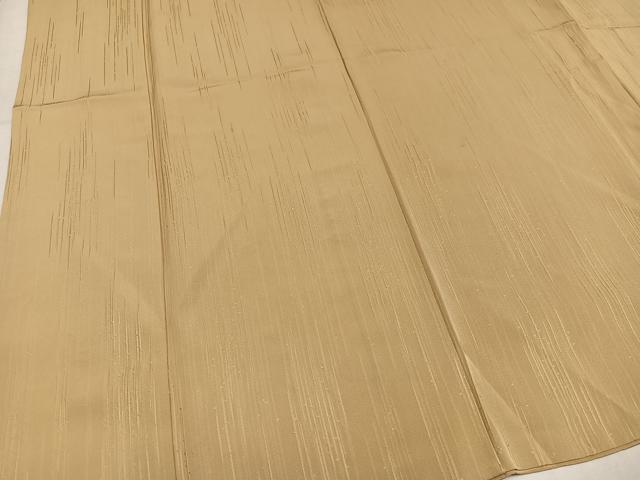 平和屋着物●上質な色無地　霞地紋　飴色　正絹　逸品　AABM8808ph