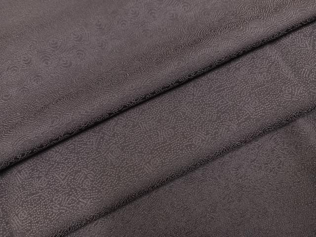 平和屋着物●上質な色無地　吉祥地紋　紫鼠色　さが美扱い　正絹　逸品　AABM8810ph