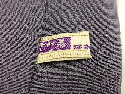平和屋着物●上質な色無地　吉祥地紋　紫鼠色　さが美扱い　正絹　逸品　AABM8810ph