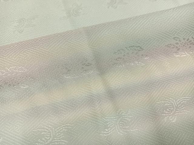 平和屋着物●長襦袢　無双仕立て　草花地紋　暈し染め　半衿刺繍　正絹　逸品　未使用　AABM8820ph